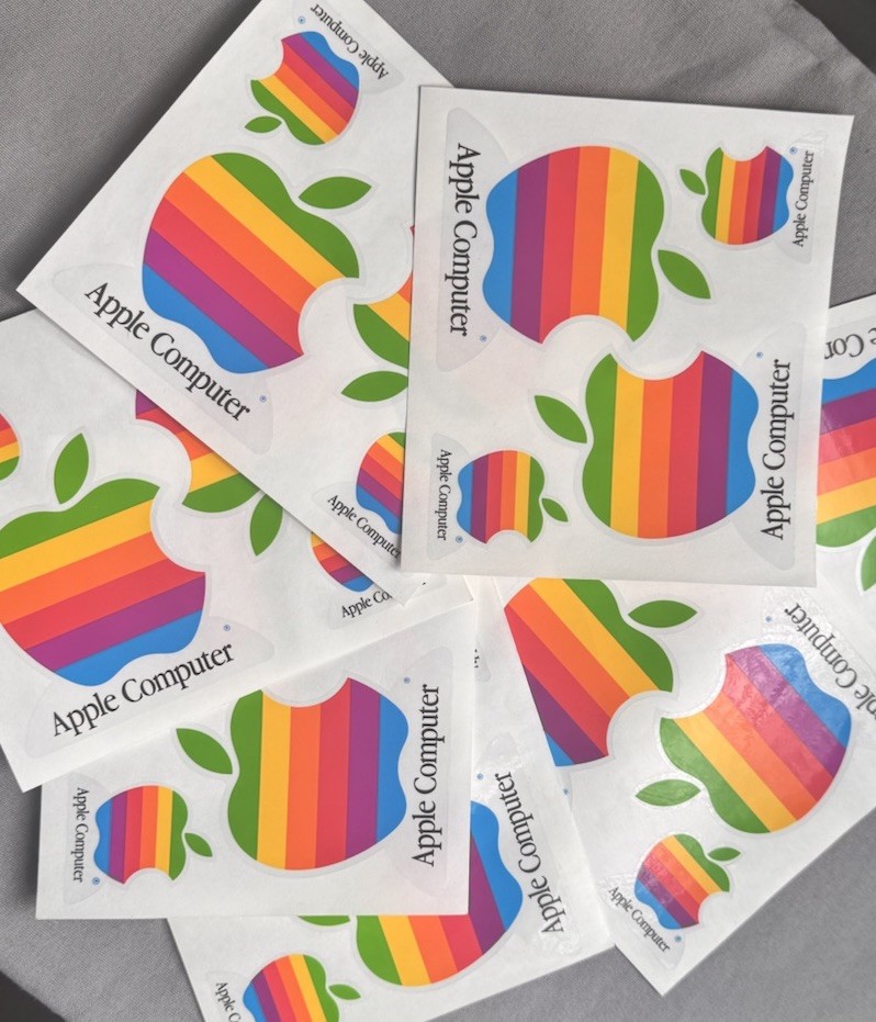 Apple Rainbow Stickers - Original 1990’s