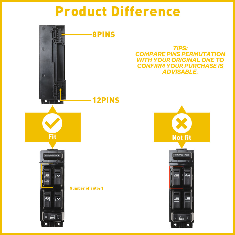 For 2000-2002 Chevy GMC Left Driver Side Master Power Window Door Switch Control