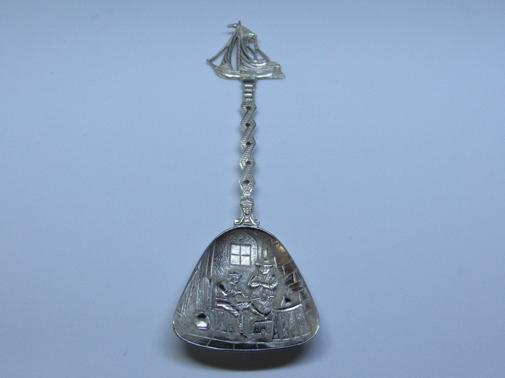 Antique Dutch Silver Gift Tea Scoop .833