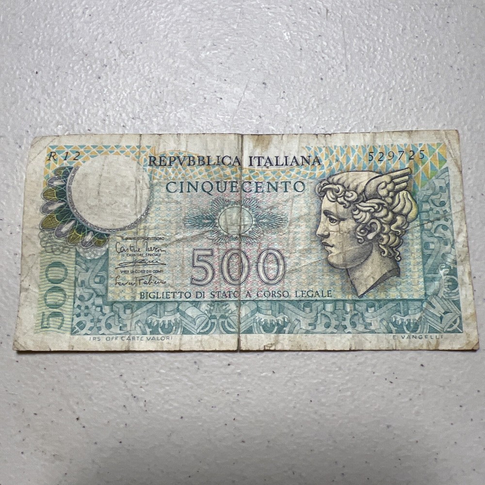 ITALY 500 Lire Banknote 1974