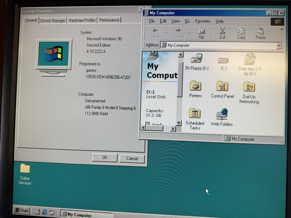 Ready for Games Windows 98 PC vintage PC Tested