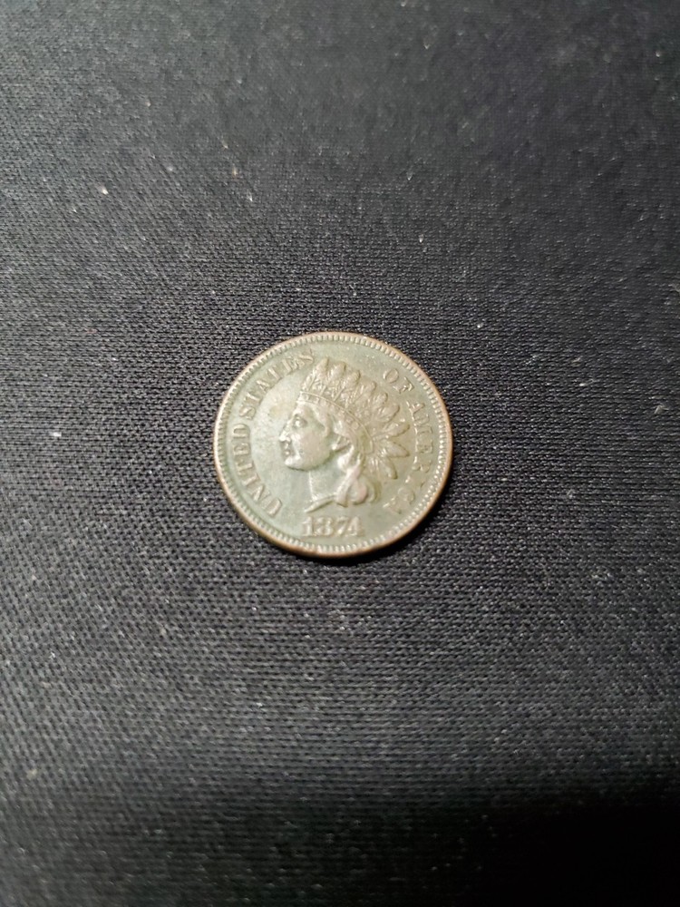 1874 Indian Head CentBronze Composite Penny EF