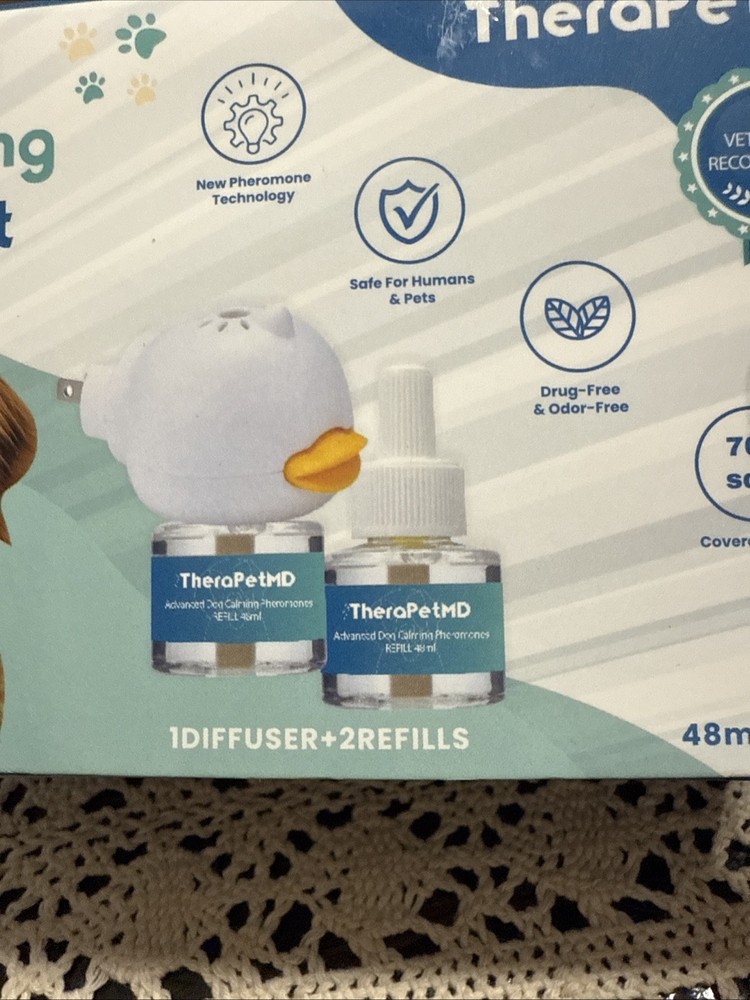 TheraPetMD Advanced Dog Calming Diffuser Kit 1 Diffuser 2 Refills & Spray~ New