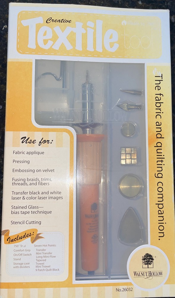 Walnut Hollow 2005 Creative Textile Fabric Tool #26032 Seven Hot Points & Case