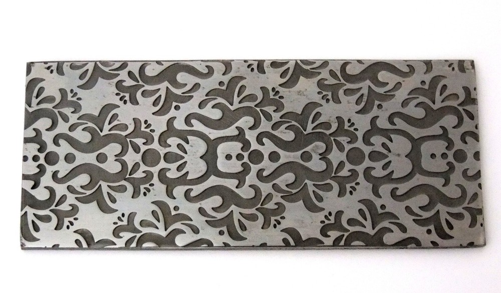 Pattern Texture Plate for Press or Rolling Mill 6 x 2.5 Inch, #36
