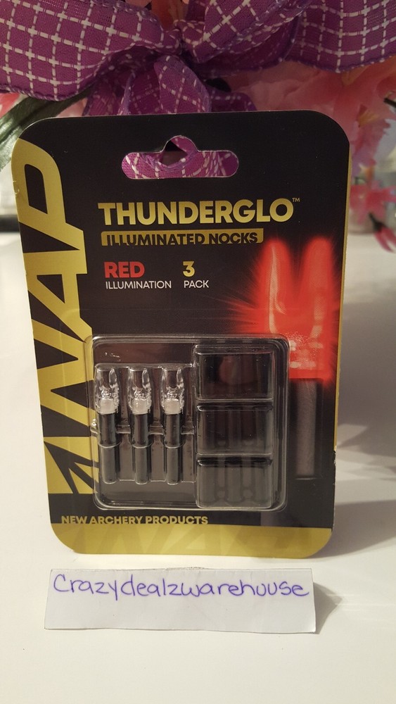 NAP ~ Thunderglo Lighted Nocks - Red 3 pack