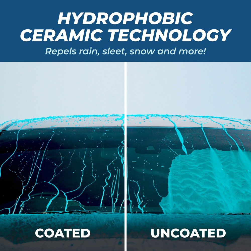 Detour Ceramic Windshield Coating Kit - Long-Lasting Water Repellent Clear