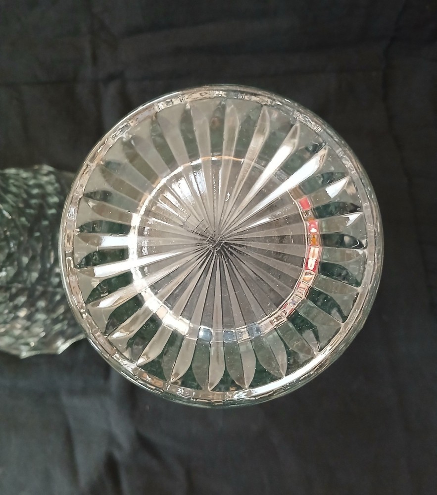 Pair of 10” Flared Top Clear Vases Whitehall pattern By Colony