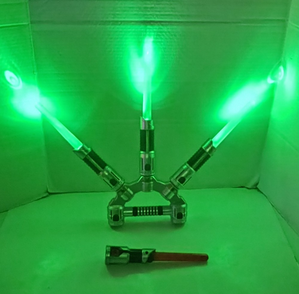 Hasbro Star Wars Mini Green Light Saber Multi Connector 5 Pieces