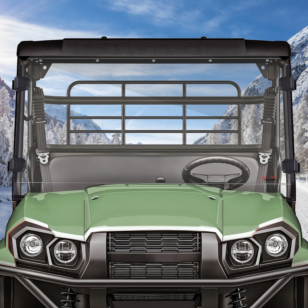 Front Windshield Windscreen Scratch Resistant for 2019-2026 Kawasaki Mule PRO-MX