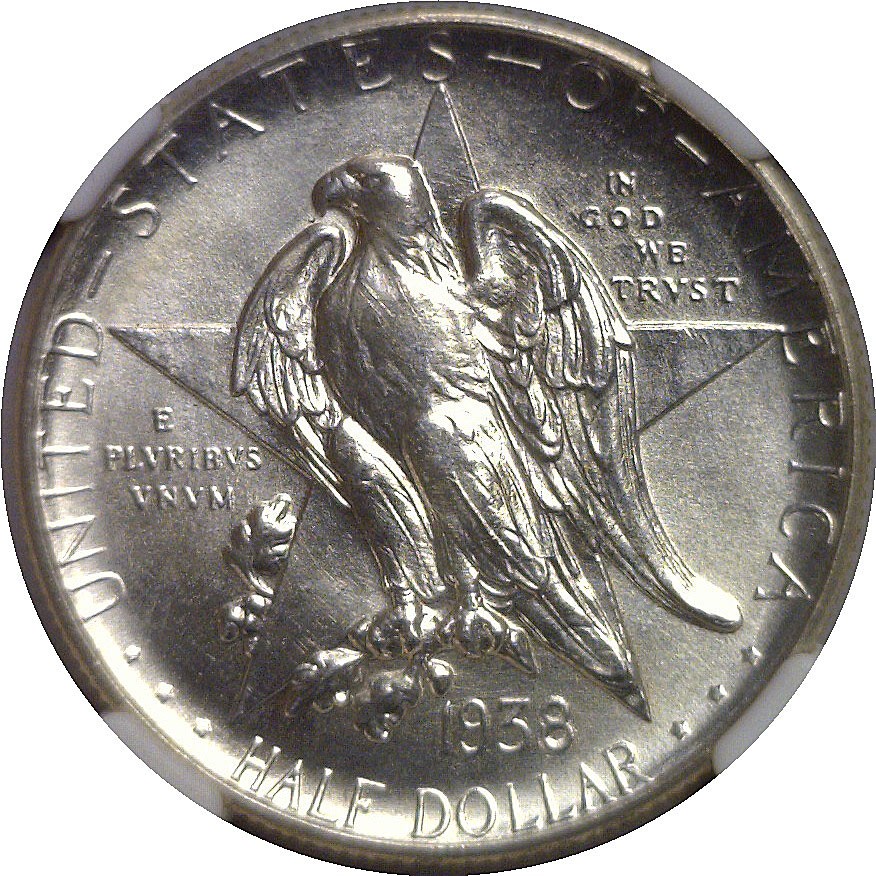 1938-D Texas Commemorative Half Dollar NGC MS-67