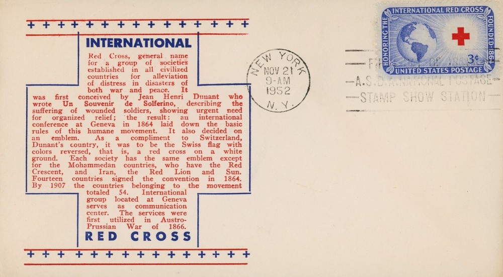 US 1016 FDC Red Cross Von Ohlen