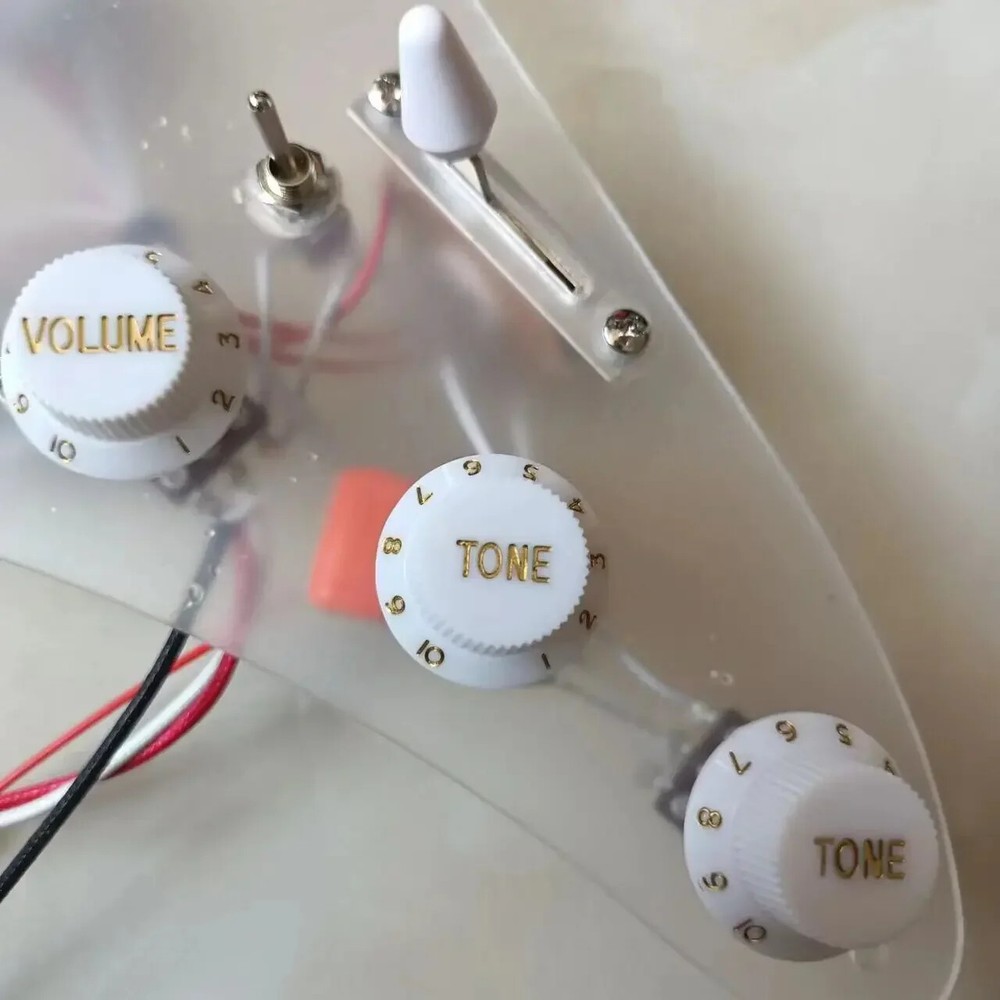 SSS Clear guitar pickguard, Active single coil Active pickups 5-way switch ST