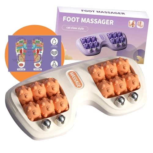 Portable Double Foot Massage Roller, Three Massage Techniques for Orange
