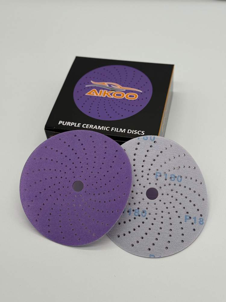 AIKOO 6" Hook & Loop Ceramic Multi-hole Sanding Discs Orbital DA Sanders Paper