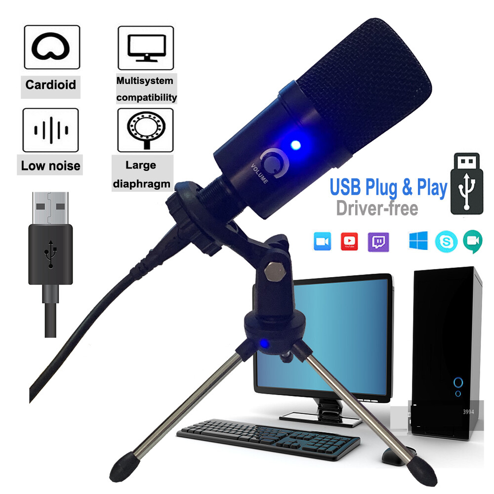 podcast USB Microphone Kit Complete Set For Computer Recording Studio Live Mic