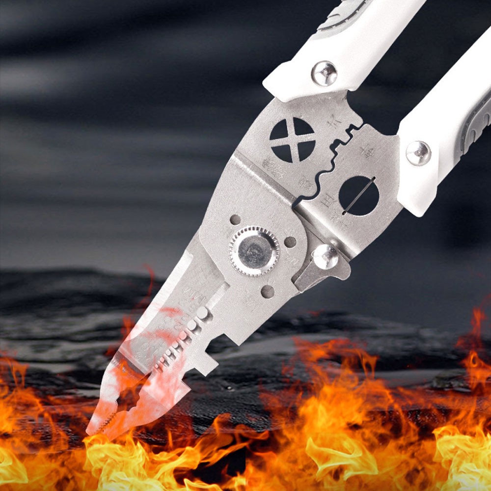 Wire Stripper Cutter Stainless Steel Wire Stripping Tool, Multi-Function CW