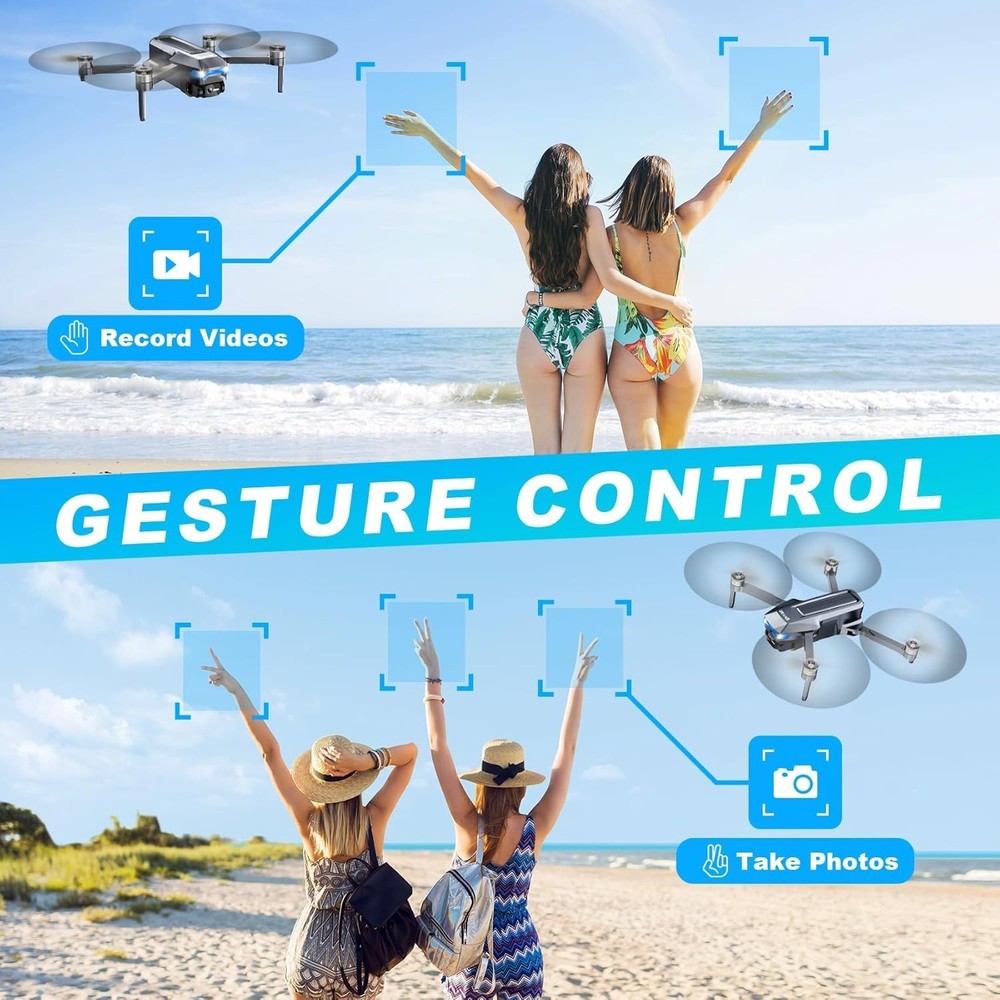 Compact 4K Drone with Gesture Control - Ultimate 46 Mins Flight Experience