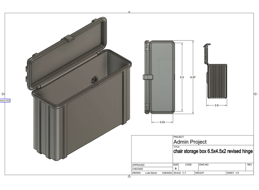 Quantum Storage/Accessory Box Track Mounted