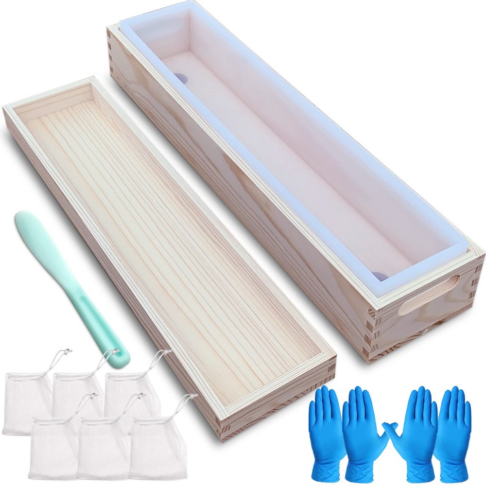 Rectangular soap Mold for soap Making Large Size - 2500ML 80OZ 5lb Large Rect...