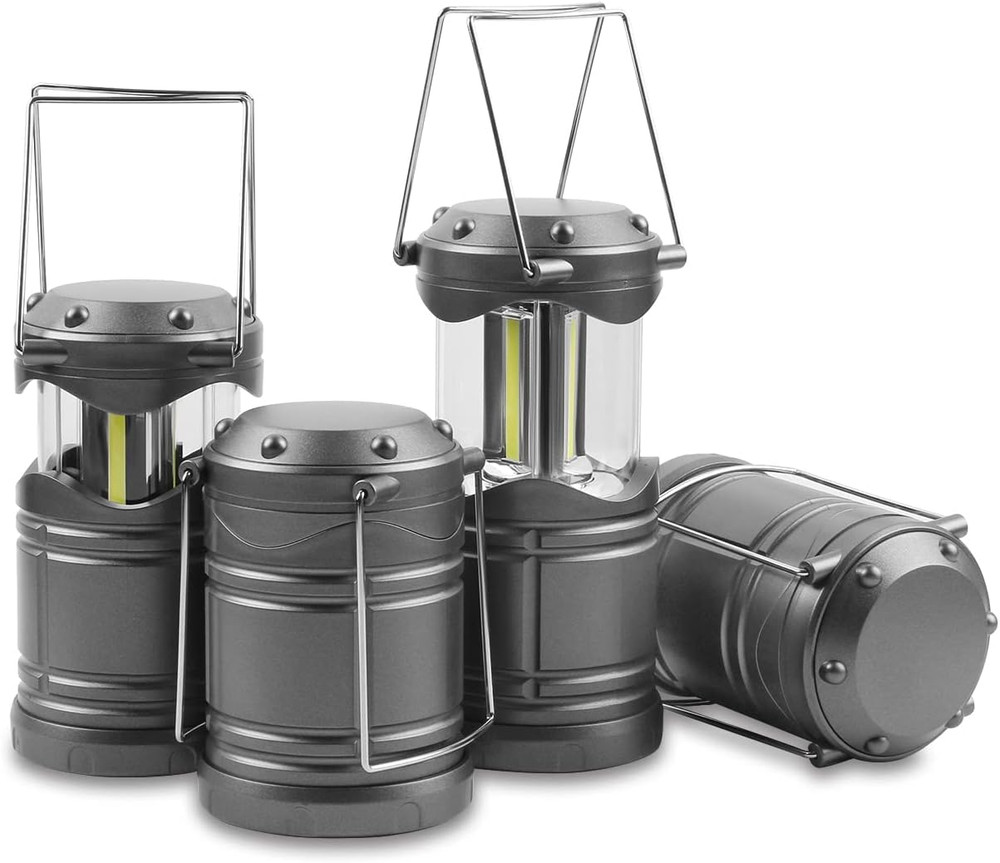 LED Camping Lantern, 4 Pack Battery Powered Flashlight for Power Outages