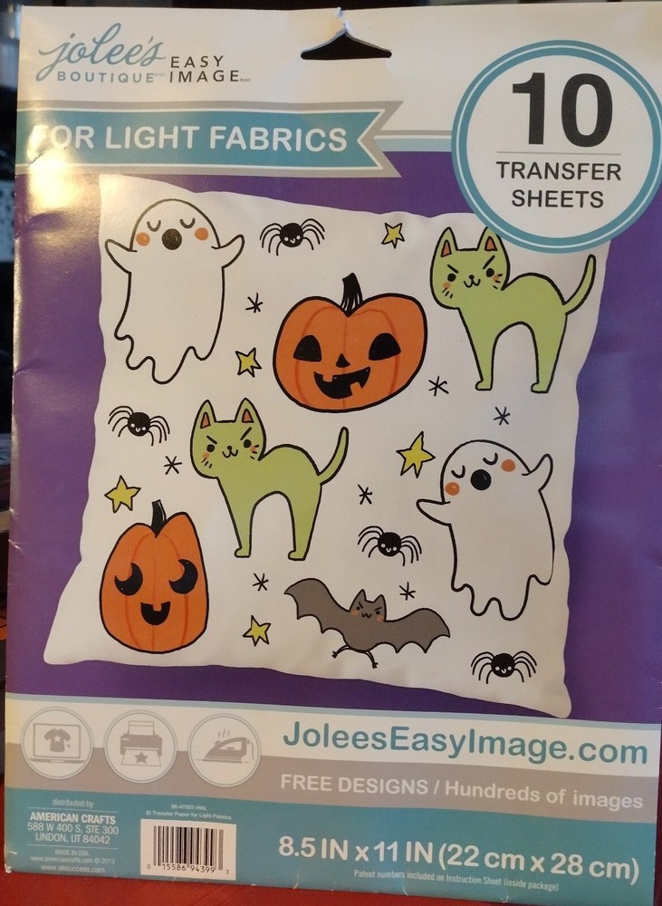 Jolees Jolee's Easy Image Transfer Sheets 8.5"X11" /For Light Fabrics