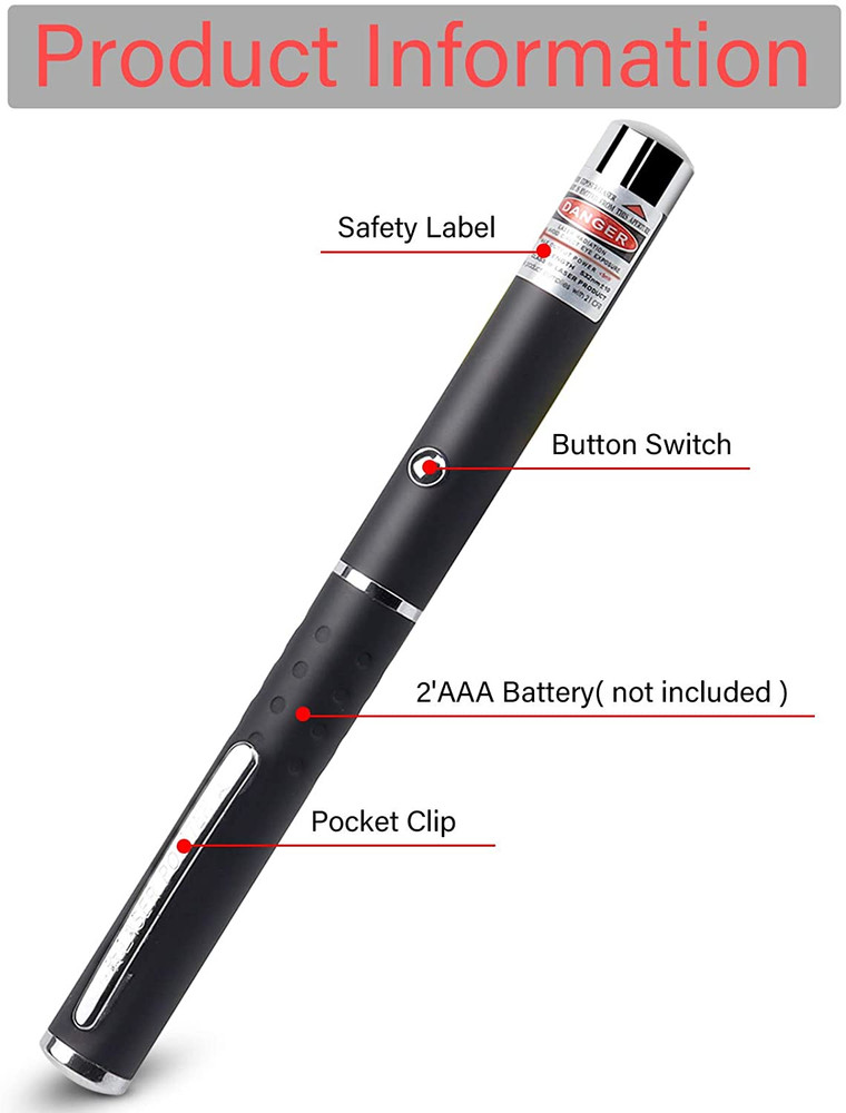 2Pack Lazer Green Battery-powered laser pointer Astronomy Visible Beam Light