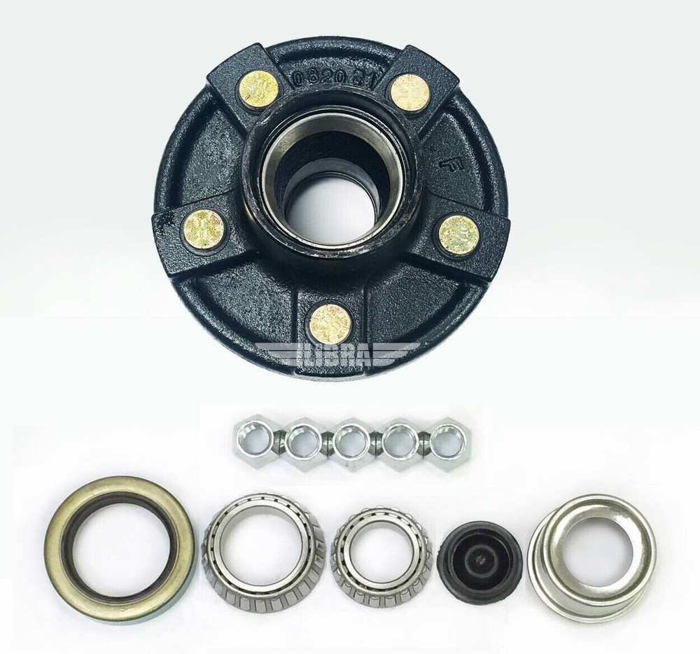 LIBRA Trailer 5 lug Idler Hub Kit 5 on 4.5" 5x4.5 for 3500 lbs Axle - 22017