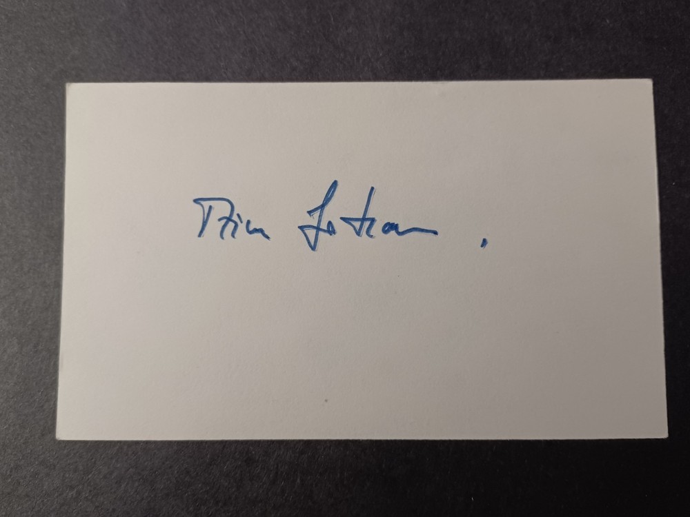 Joan Lohan Signed Index Card - Ballet