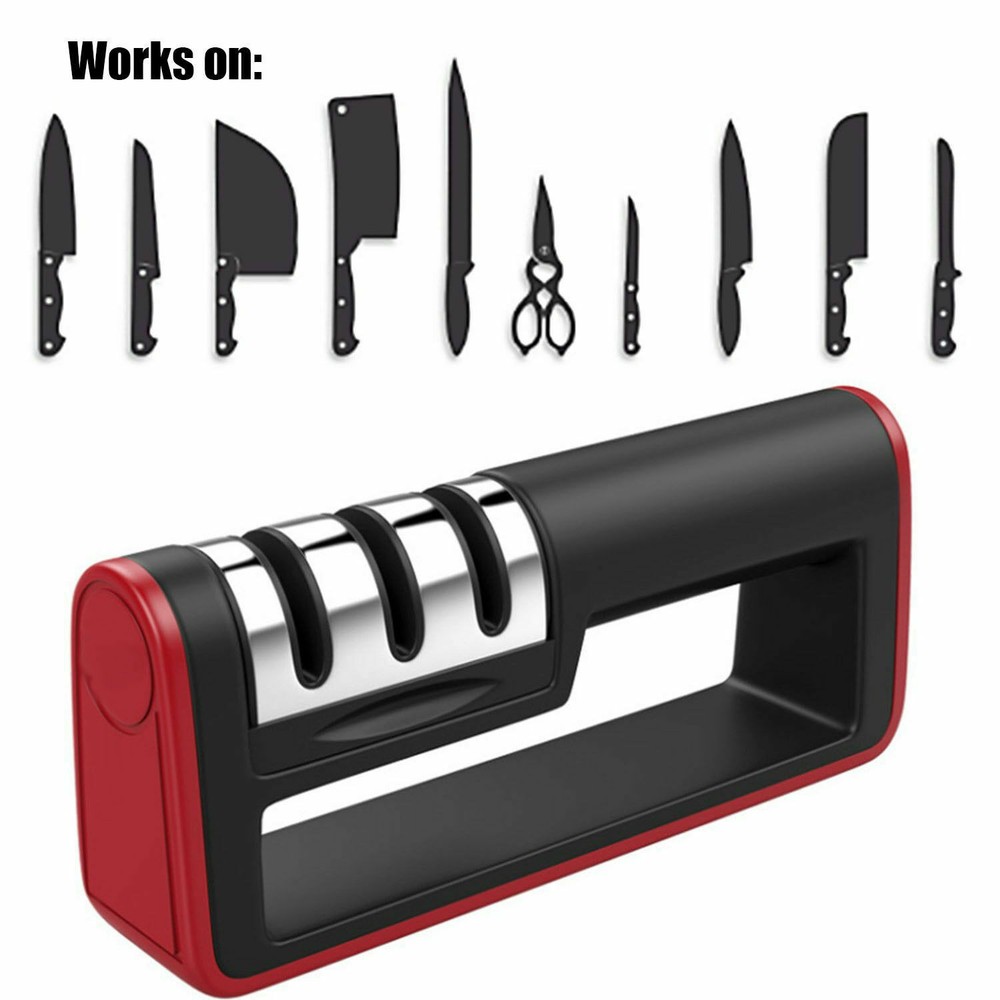 KNIFE SHARPENER Professional Ceramic Tungsten Kitchen Sharpening System Tool