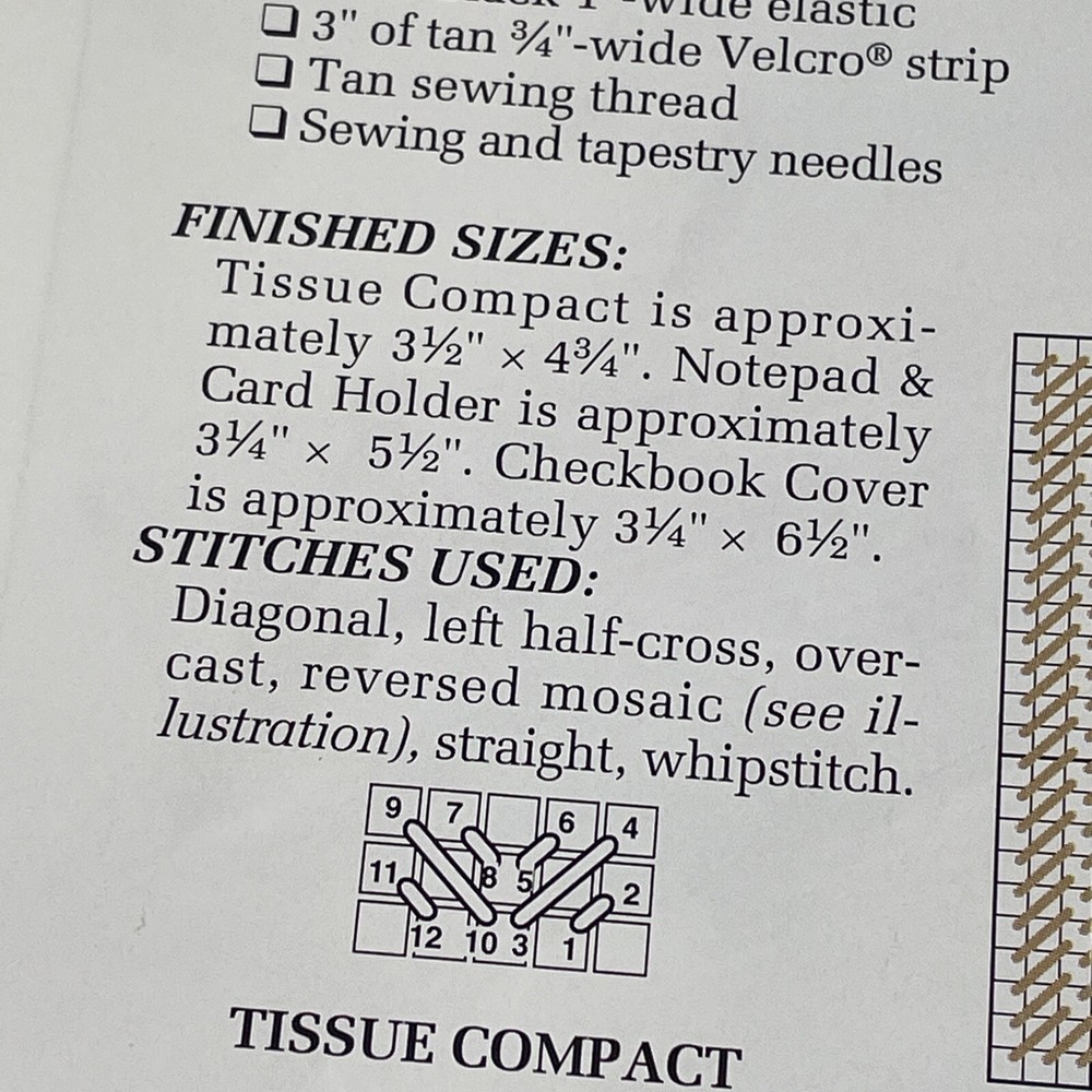 Southwest Set Notepad & Tissue & Checkbook Holder Annie's Plastic Canvas Pattern