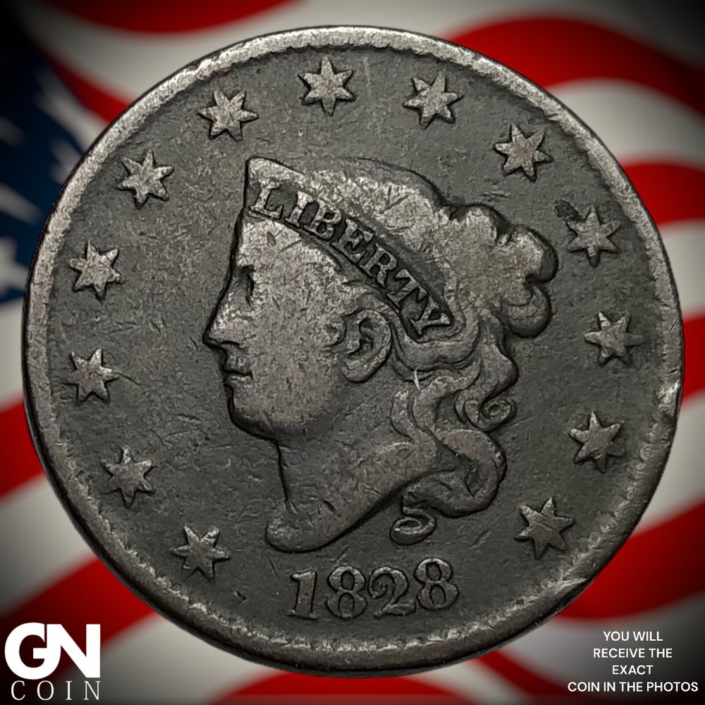 1828 Coronet Head Large Cent M9424