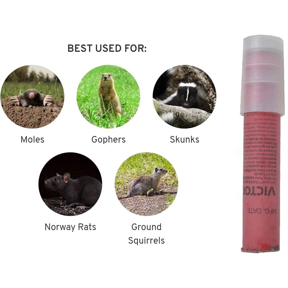 Victor Pest Quick Strike Mole & Gopher Gasser, 4 Pack (Quantity of 1)