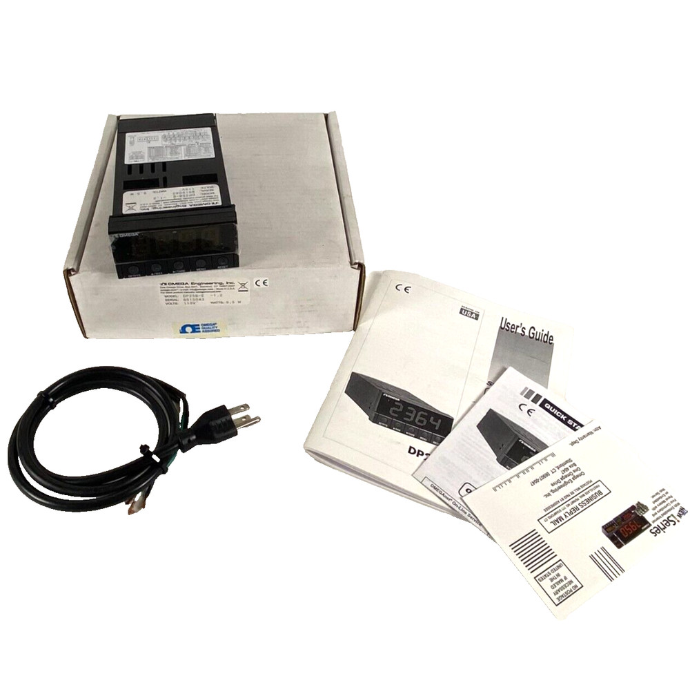 Omega Engineering DP25B-E-1.2 Digital Process Panel Meter 115VAC 4-Digit 1/8 DIN