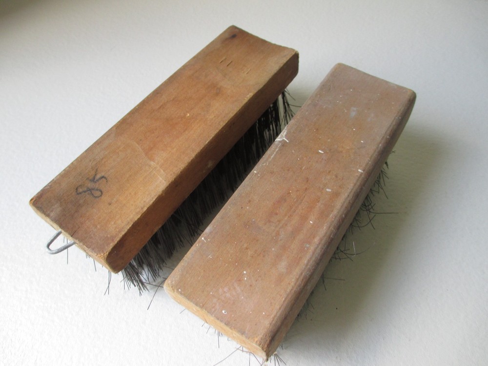2 x Vintage USED Large Wire Brushes