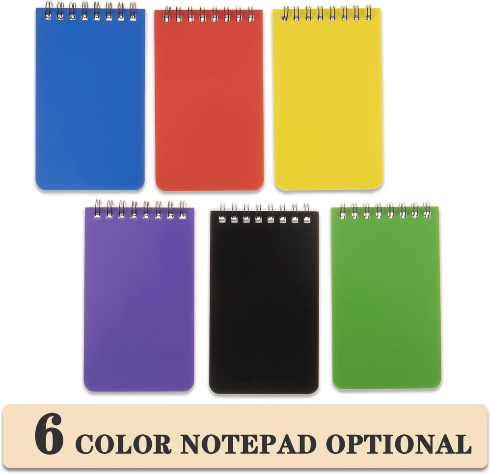 QiCheng 6pack Pocket Notebook Small Notepad 6, Green