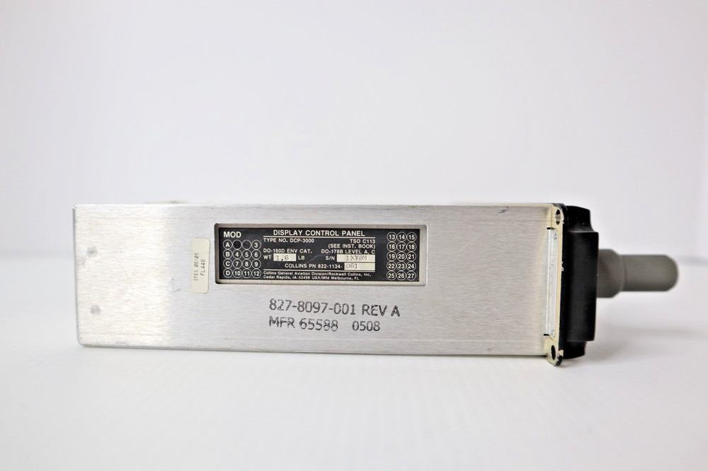 Collins DCP-3000 Display Control Panel 822-1134-061 Removed Working