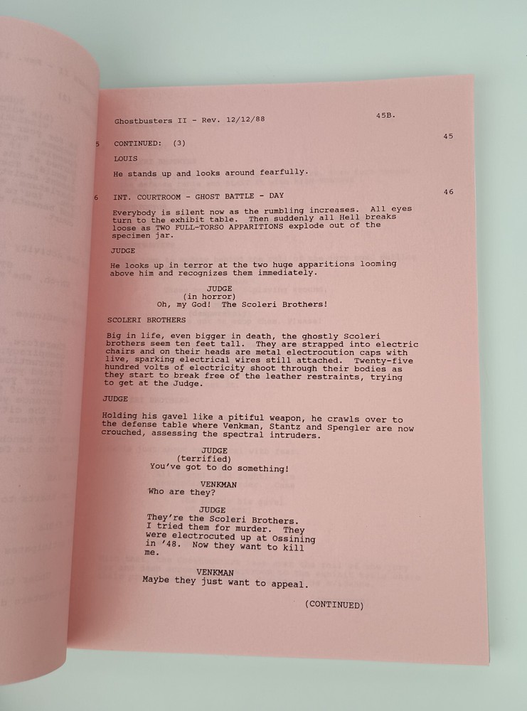 Ghostbusters II Script - 1988 Pink & Blue Revision