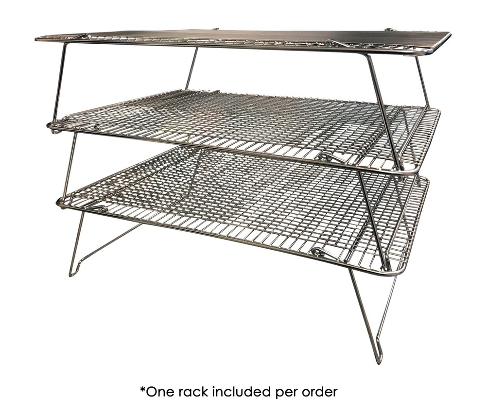 Stackable Stainless Steel Wire Half Sheet Cooling Rack(12"x17") - with Collap...