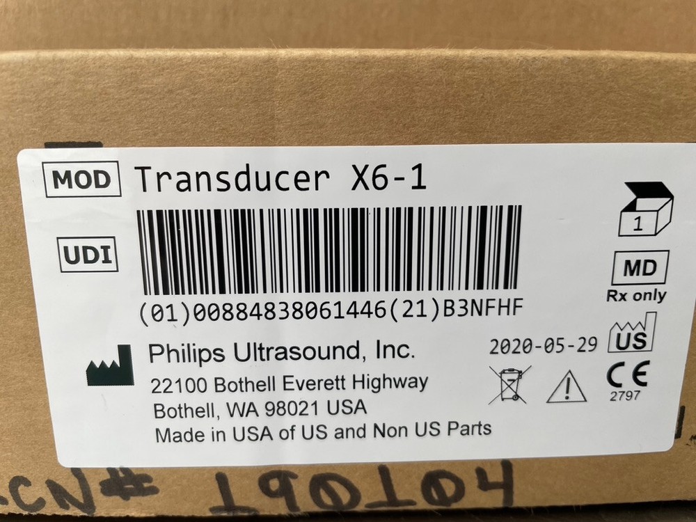 Philips X6-1 xMATRIX Array Ultrasound Transducer w/ PureWave 9212 elements 2020