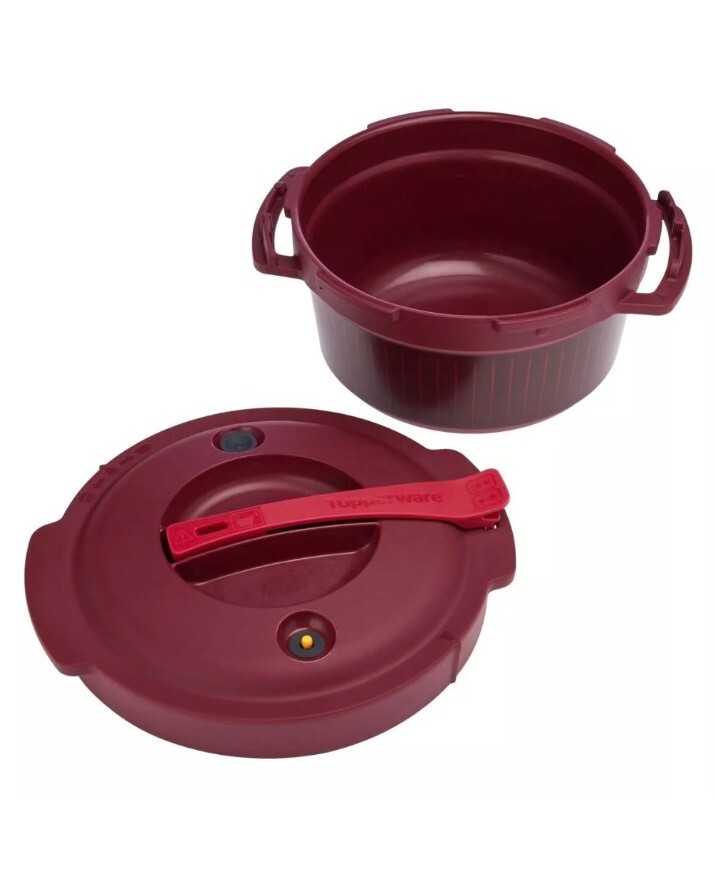 Tupperware Microwave 2-Quart Round Pressure Cooker-NEW