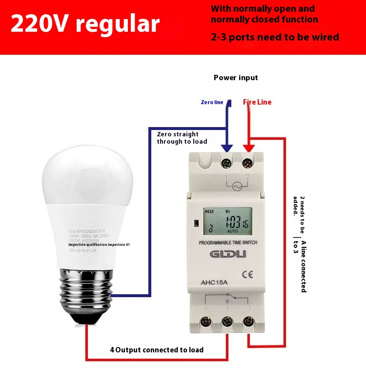 AHC15A DIN-Rail Time Switch 220v Timer Timer Switch Automatic Time Controller