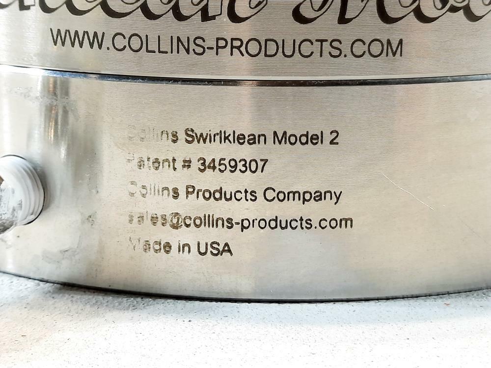 Collins Swirlklean Bypass Filter Model 2 Stainless Steel Filter