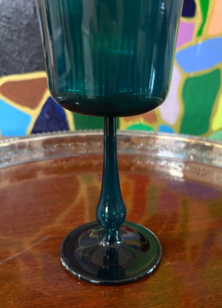 4 Glass Kiddush Cup or Goblets by R+D Lab: Antwerp Blue