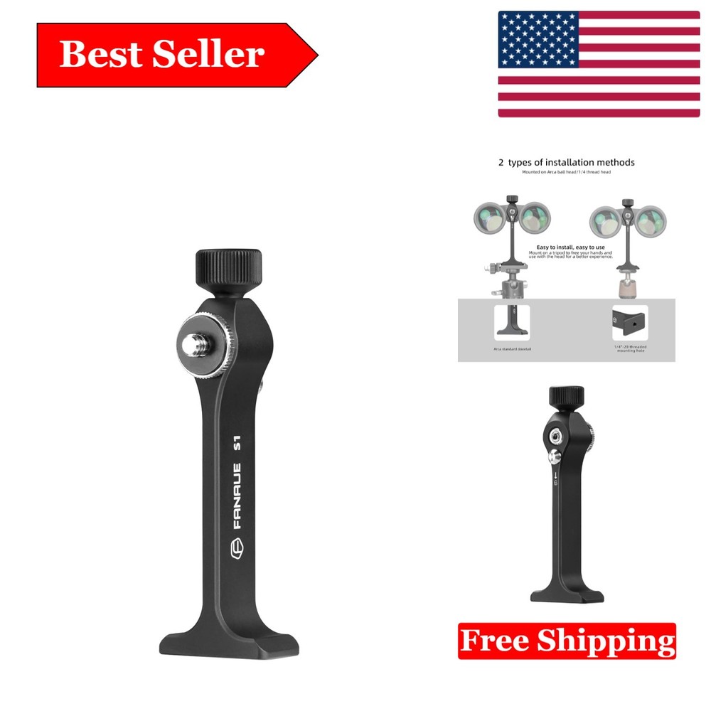 Aluminum Binocular Tripod Adapter with Quick-Release & Universal Compatibility