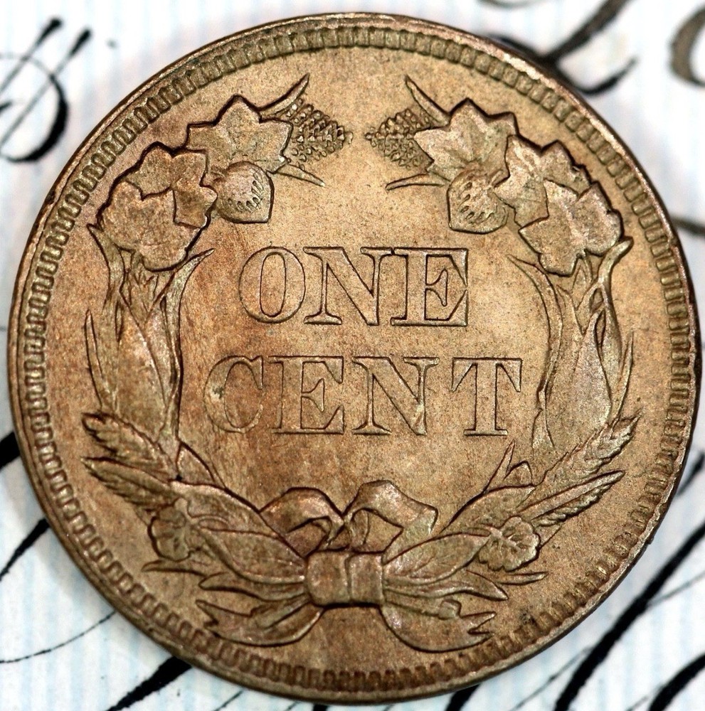 1857 SOLID+ GEM BU MS FLYING EAGLE CENT DC403 FROM MATTHEWS HOARD