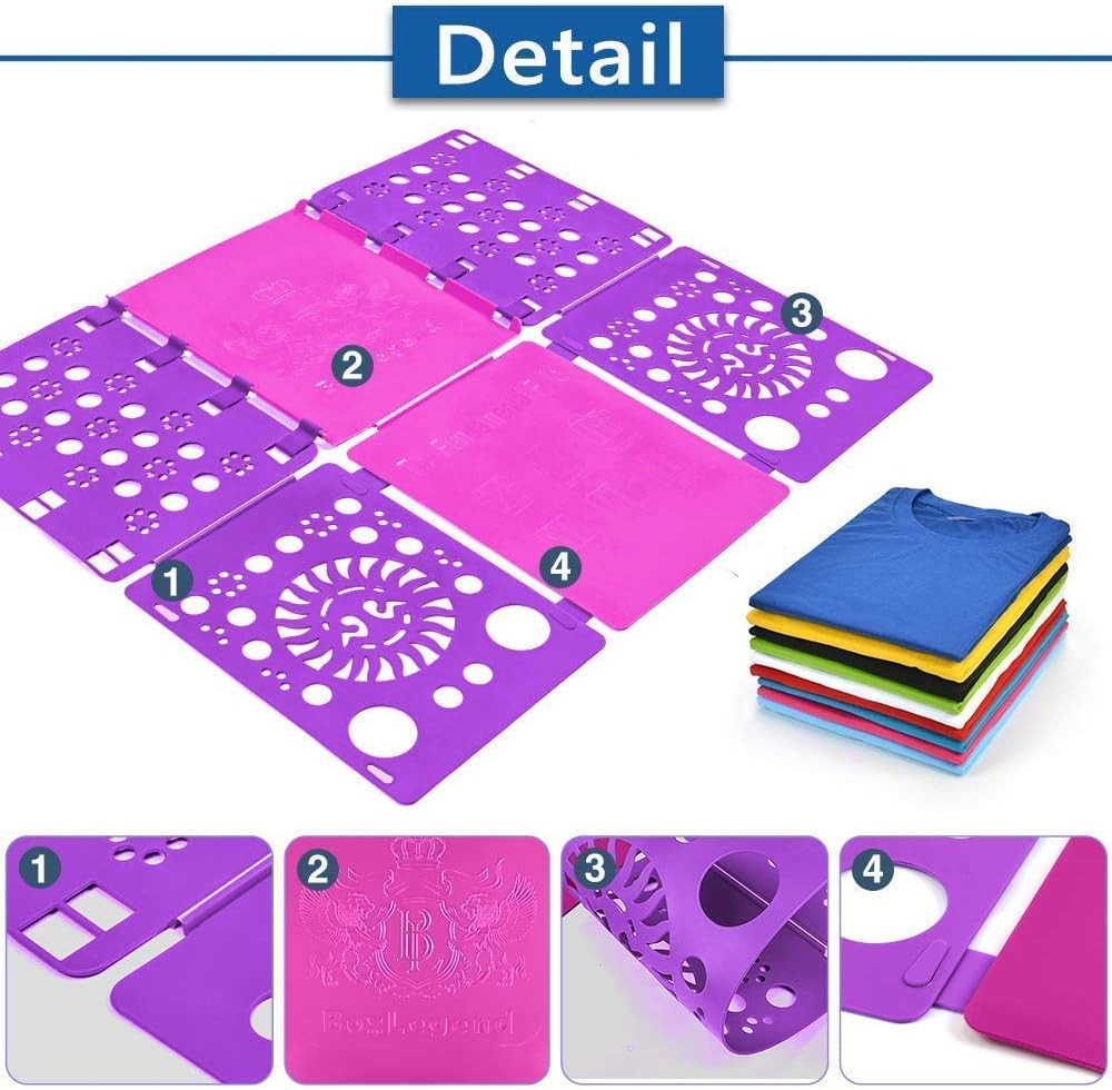 Version 3 Shirt Folding Board T Shirts Clothes Folder Durable Plastic Laundry Fo