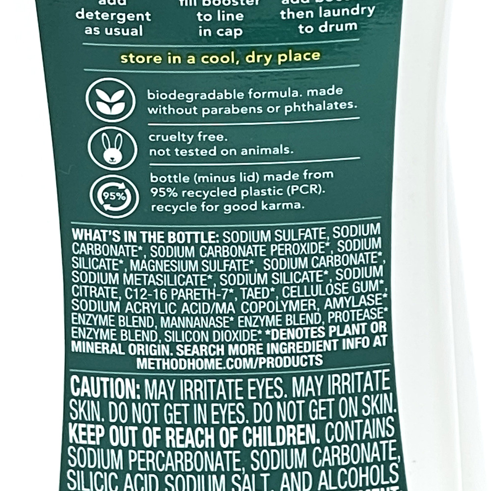 Method Laundry Booster Extend 2 Bottles for Clean Soft Sheets & Linens NEW