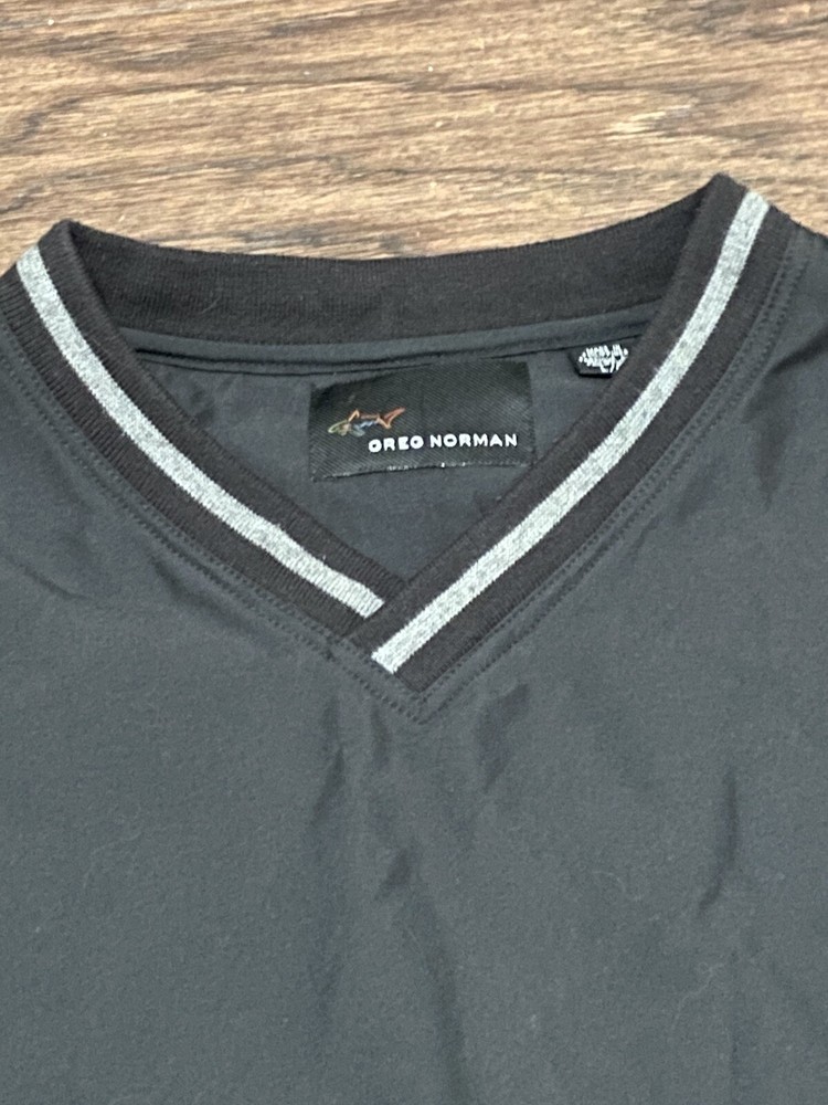 Greg Norman Black Pullover Windbreaker Large Longsleeve