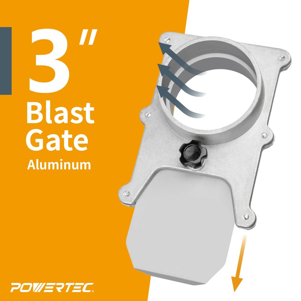 POWERTEC Aluminum Blast Gate 3" (70165)